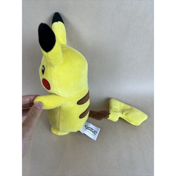 Pokemon 2021‎ Yellow Laughing Pikachu Plush Stuffed Animal 8" - Picture 3 of 6